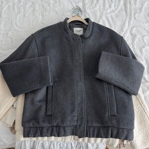 Abercrombie & Fitch Dark Gray Bomber Jacket, M